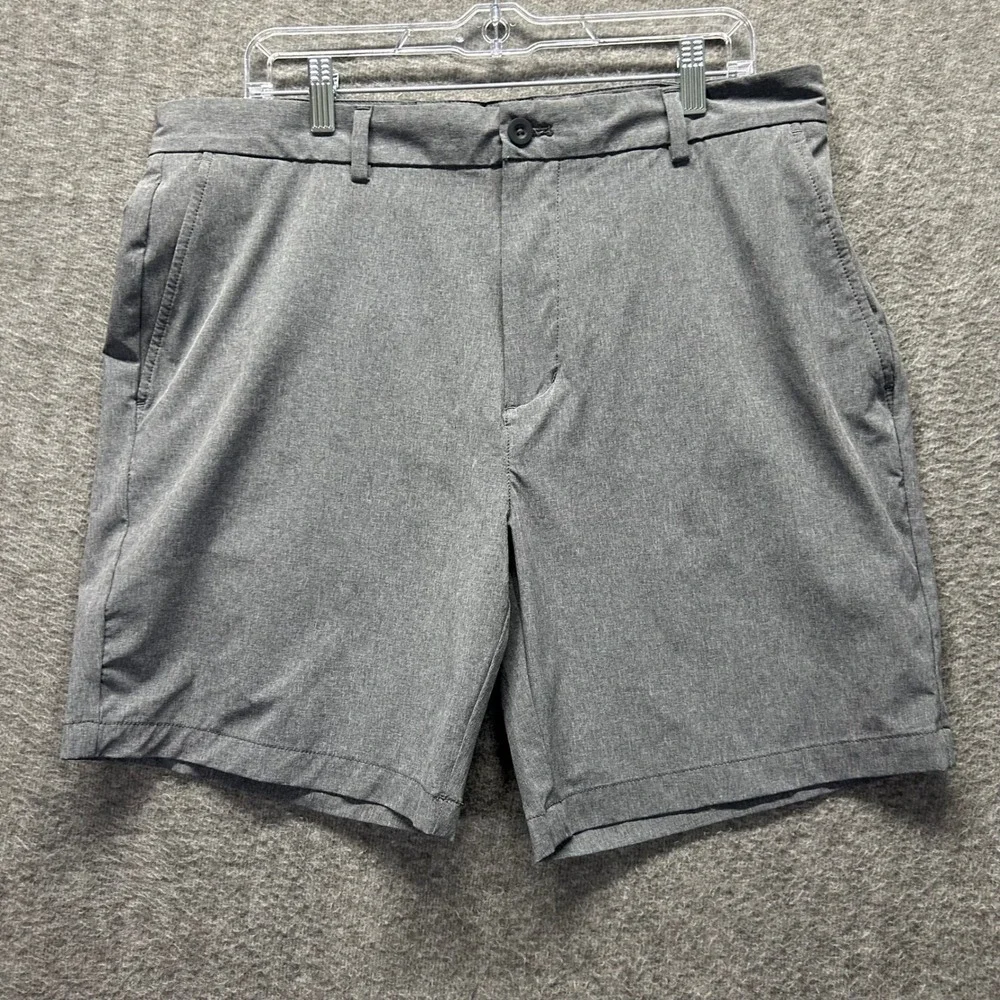 Vineyard Vines Performance Breaker Shorts Men 36 Gray Heather Stretch Golf Short